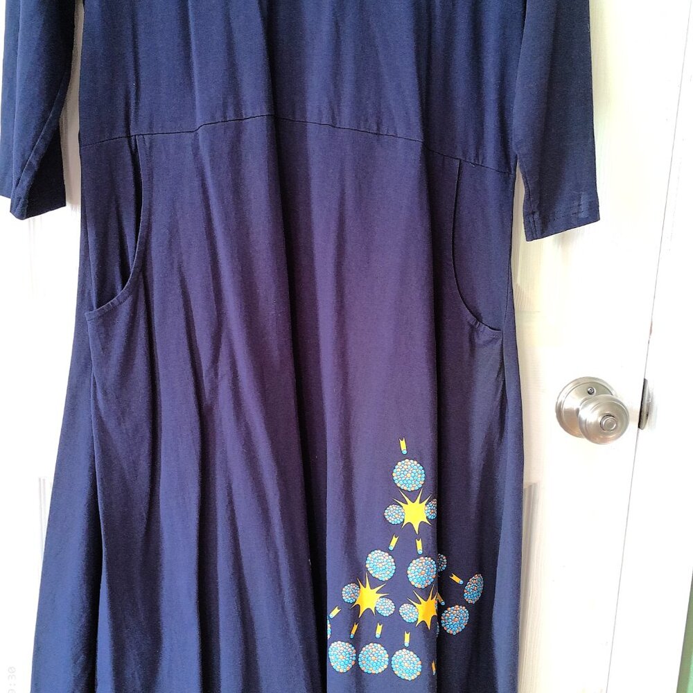 Svaha Navy Midi Dress with Nuclear Fission - Picture 10 of 14